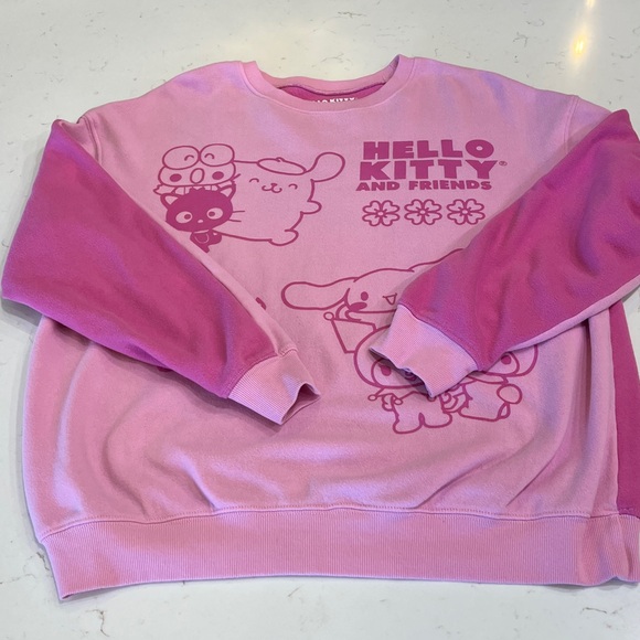 Hello Kitty & Friends by Sanrio Pink Graphic Crewneck Sweatshirt Size Large - Picture 5 of 8